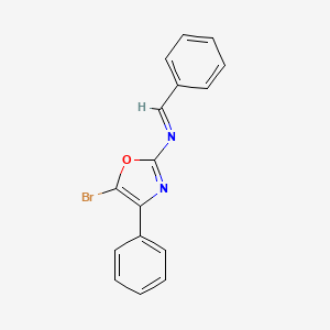 molecular formula C16H11BrN2O B14289931 N-(5-Bromo-4-phenyl-1,3-oxazol-2-yl)-1-phenylmethanimine CAS No. 119121-91-4