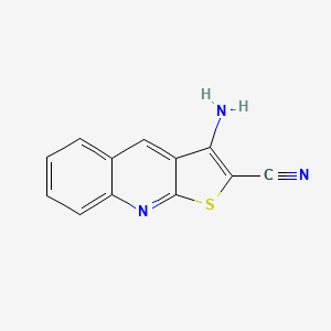 molecular formula C12H7N3S B14289943 Thieno[2,3-b]quinoline-2-carbonitrile, 3-amino- CAS No. 115913-34-3