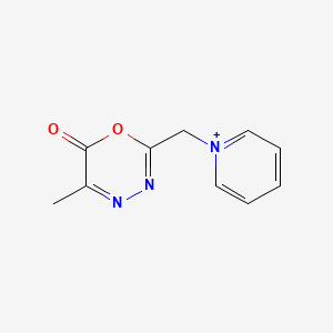 molecular formula C10H10N3O2+ B14289945 1-[(5-Methyl-6-oxo-6H-1,3,4-oxadiazin-2-yl)methyl]pyridin-1-ium CAS No. 113659-65-7