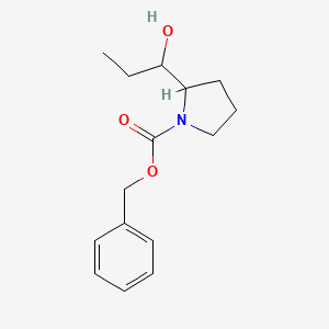 molecular formula C15H21NO3 B14289951 Benzyl 2-(1-hydroxypropyl)pyrrolidine-1-carboxylate CAS No. 113864-87-2