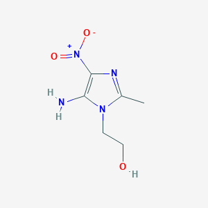 molecular formula C6H10N4O3 B14289966 2-(5-Amino-2-methyl-4-nitro-1H-imidazol-1-yl)ethan-1-ol CAS No. 114153-79-6
