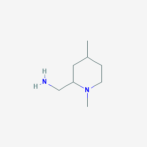 molecular formula C8H18N2 B1428997 (1,4-Dimethylpiperidin-2-yl)methanamine CAS No. 1343855-94-6