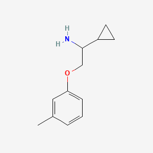 molecular formula C12H17NO B1428998 [1-Cyclopropyl-2-(3-methylphenoxy)ethyl]amine CAS No. 1343224-26-9