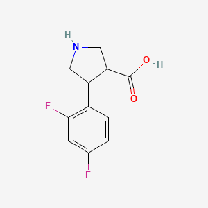 molecular formula C11H11F2NO2 B1429000 4-(2,4-二氟苯基)吡咯烷-3-羧酸 CAS No. 1344023-28-4
