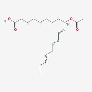 molecular formula C20H32O4 B14290010 9-(Acetyloxy)octadeca-10,12,15-trienoic acid CAS No. 113100-27-9