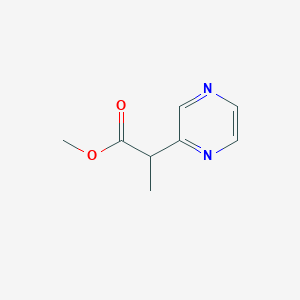 molecular formula C8H10N2O2 B1429002 Methyl 2-(pyrazin-2-yl)propanoate CAS No. 1341956-76-0