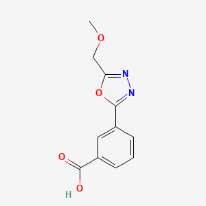 3-[5-(Methoxymethyl)-1,3,4-oxadiazol-2-yl]benzoic acid