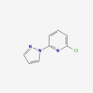 molecular formula C8H6ClN3 B1429008 Pyridine, 2-chloro-6-(1H-pyrazol-1-yl)- CAS No. 1113041-73-8
