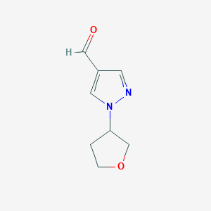 molecular formula C8H10N2O2 B1429010 1-(oxolan-3-yl)-1H-pyrazole-4-carbaldehyde CAS No. 1340183-24-5
