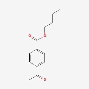 molecular formula C13H16O3 B14290104 Benzoic acid, 4-acetyl-, butyl ester CAS No. 119839-27-9