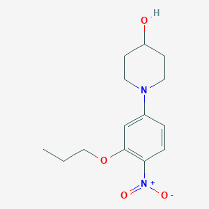 1-(4-Nitro-3-propoxyphenyl)piperidin-4-ol