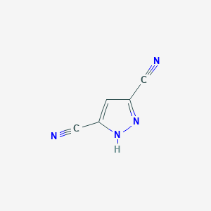 molecular formula C5H2N4 B1429017 1H-Pyrazole-3,5-dicarbonitrile CAS No. 847573-68-6