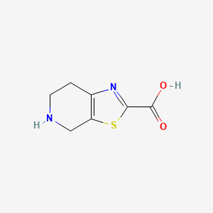 molecular formula C7H8N2O2S B1429018 4,5,6,7-Tetrahydrothiazolo[5,4-c]pyridine-2-carboxylic acid CAS No. 1190987-12-2