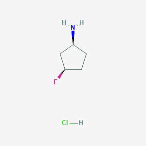 molecular formula C5H11ClFN B1429019 (1S,3R)-3-fluorocyclopentan-1-amine hydrochloride CAS No. 932706-21-3