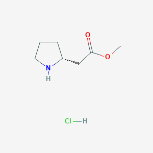 (R)-Methyl 2-(pyrrolidin-2-yl)acetate hydrochloride