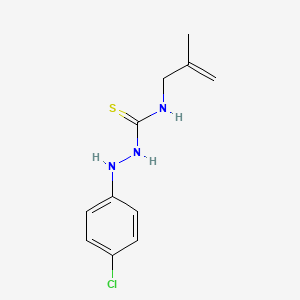 molecular formula C11H14ClN3S B14290245 Hydrazinecarbothioamide, 2-(4-chlorophenyl)-N-(2-methyl-2-propenyl)- CAS No. 113575-77-2