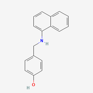 molecular formula C17H15NO B14290271 4-{[(Naphthalen-1-yl)amino]methyl}phenol CAS No. 121568-02-3
