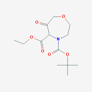6-Oxo-[1,4]oxazepane-4,5-dicarboxylic acid 4-tert-butyl ester 5-ethyl ester