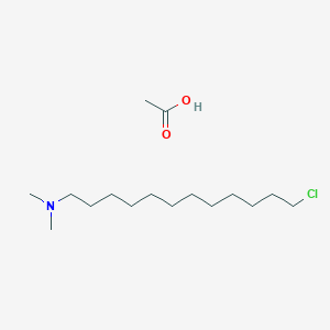 molecular formula C16H34ClNO2 B14290310 acetic acid;12-chloro-N,N-dimethyldodecan-1-amine CAS No. 114459-14-2