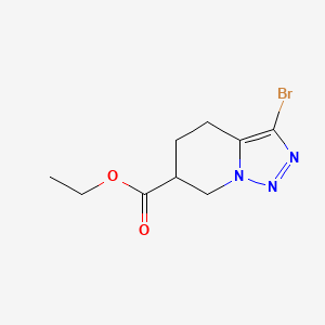 3-Bromo-4,5,6,7-tetrahydro-[1,2,3]triazolo[1,5-a]pyridine-6-carboxylic acid ethyl ester