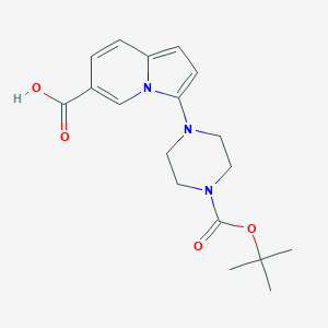 3-(4-(tert-Butoxycarbonyl)piperazin-1-yl)indolizine-6-carboxylic acid