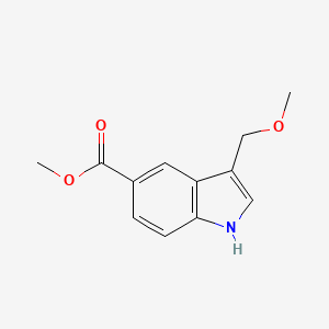 molecular formula C12H13NO3 B1429044 methyl 3-(methoxymethyl)-1H-indole-5-carboxylate CAS No. 947412-99-9