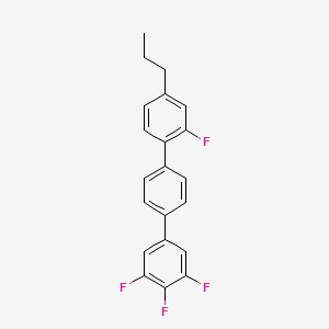 molecular formula C21H16F4 B1429045 1,2,3-trifluoro-5-[4-(2-fluoro-4-propylphenyl)phenyl]benzene CAS No. 205806-88-8