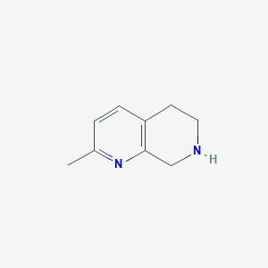 molecular formula C9H12N2 B1429048 2-Methyl-5,6,7,8-tetrahydro-1,7-naphthyridine CAS No. 1196146-61-8