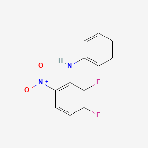 molecular formula C12H8F2N2O2 B1429050 2,3-difluoro-6-nitro-N-phenylaniline CAS No. 1393178-31-8
