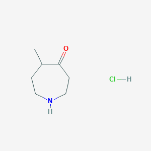 molecular formula C7H14ClNO B1429053 5-Methylazepan-4-one hydrochloride CAS No. 1228450-23-4