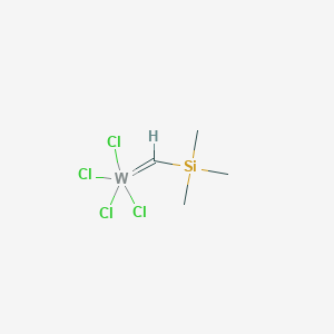 molecular formula C4H10Cl4SiW B14290543 Tetrachloro[(trimethylsilyl)methylidene]tungsten CAS No. 114515-85-4