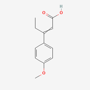 B1429055 3-(4-Methoxyphenyl)pent-2-enoic acid CAS No. 21758-10-1
