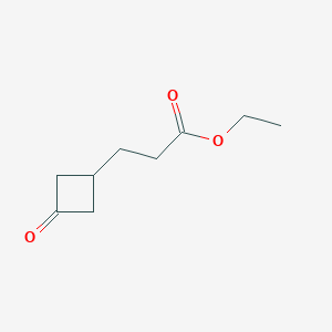 molecular formula C9H14O3 B1429064 Ethyl 3-(3-oxocyclobutyl)propanoate CAS No. 1380290-31-2