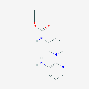 molecular formula C15H24N4O2 B1429068 叔丁基（1-（3-氨基吡啶-2-基）哌啶-3-基）氨基甲酸酯 CAS No. 1052705-54-0