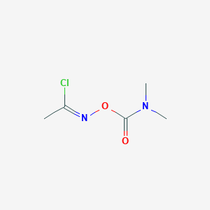 molecular formula C5H9ClN2O2 B142907 N-(((Dimethylamino)carbonyl)oxy)ethanimidoyl chloride CAS No. 127080-03-9