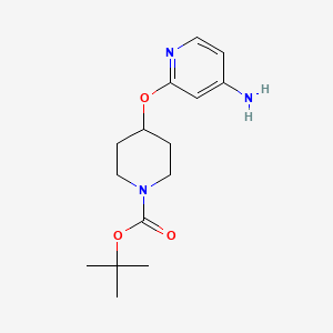 molecular formula C15H23N3O3 B1429077 Tert-butyl 4-((4-aminopyridin-2-yl)oxy)piperidine-1-carboxylate CAS No. 936368-84-2