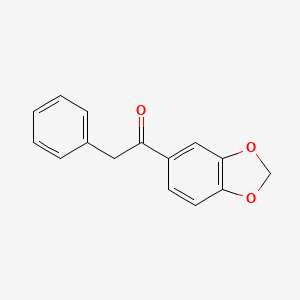 molecular formula C15H12O3 B14290780 Ethanone, 1-(1,3-benzodioxol-5-yl)-2-phenyl- CAS No. 126266-77-1