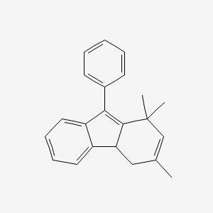 molecular formula C22H22 B14290790 1,1,3-Trimethyl-9-phenyl-4,4a-dihydro-fluorene CAS No. 116089-64-6