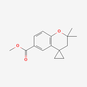 molecular formula C15H18O3 B1429080 2,2-二甲基螺[色满-4,1'-环丙烷]-6-甲酸甲酯 CAS No. 1350761-55-5