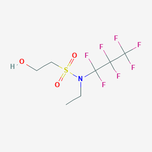 molecular formula C7H10F7NO3S B14290890 N-Ethyl-N-(heptafluoropropyl)-2-hydroxyethane-1-sulfonamide CAS No. 113366-08-8