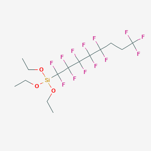 molecular formula C14H19F13O3Si B14290944 Triethoxy(1,1,2,2,3,3,4,4,5,5,8,8,8-tridecafluorooctyl)silane CAS No. 125607-98-9