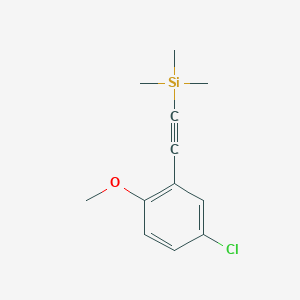 molecular formula C12H15ClOSi B1429097 (2-(5-Chloro-2-methoxyphenyl)ethynyl)trimethylsilane CAS No. 847267-25-8