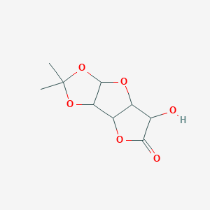 molecular formula C₉H₁₂O₆ B014291 (3aR,3bS,6S,6aR,7aR)-6-Hydroxy-2,2-dimethyltetrahydrofuro[2',3':4,5]furo[2,3-d][1,3]dioxol-5(3aH)-one CAS No. 20513-98-8