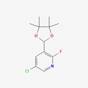5-Chloro-2-fluoro-3-(4,4,5,5-tetramethyl-1,3-dioxolan-2-yl)pyridine