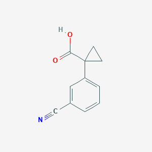 molecular formula C11H9NO2 B1429103 1-(3-Cyanophenyl)cyclopropane-1-carboxylic acid CAS No. 1314766-31-8