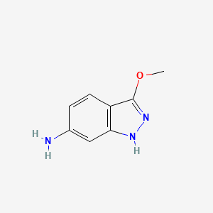 molecular formula C8H9N3O B1429106 3-Methoxy-1H-indazol-6-amine CAS No. 1056619-82-9