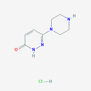 molecular formula C8H13ClN4O B1429107 6-(Piperazin-1-yl)pyridazin-3-ol hydrochloride CAS No. 1103508-29-7