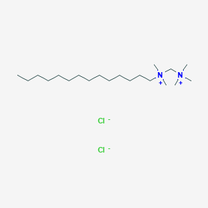 molecular formula C20H46Cl2N2 B14291093 N,N,N,N',N'-Pentamethyl-N'-tetradecylmethanebis(aminium) dichloride CAS No. 112770-83-9