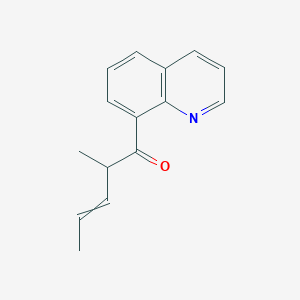 molecular formula C15H15NO B14291097 2-Methyl-1-(quinolin-8-yl)pent-3-en-1-one CAS No. 130156-62-6