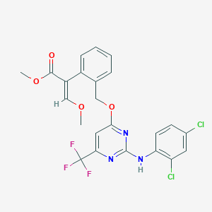 molecular formula C23H18Cl2F3N3O4 B1429120 Pyriminostrobin CAS No. 1257598-43-8